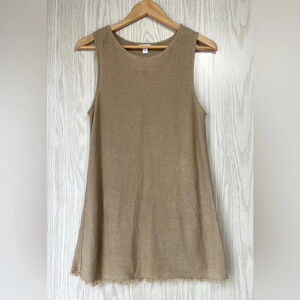 J. Jill Knit Shell Women's Size S Tan Fringe Tunic LNC